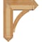 Ekena Millwork Thorton Arts and Crafts Rough Sawn Bracket w/ Offset Brace, Western Red Cedar, 8"W x 22"D x 26"H BKT0806X22X26THR03RWR - alternate 2